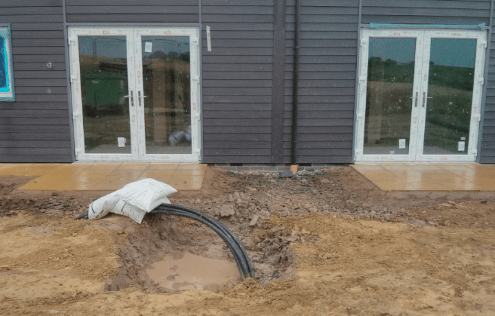 Ground Source Review: Shropshire Rural Housing, Kinlet - Communal borehole ground array