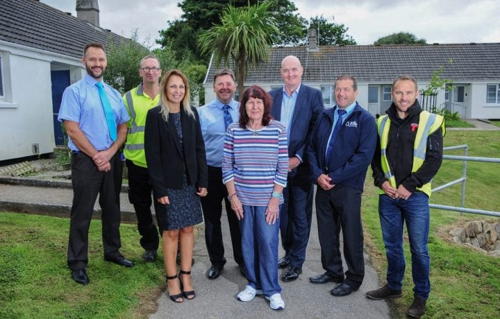 Ground Source Review: Coastline, Wheal Vyvyan - Group Photograph outside of bungalows