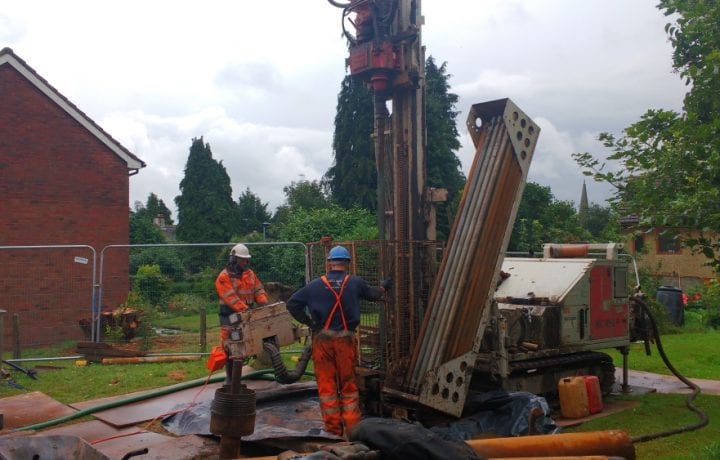 Ground Source Review South Shropshire Housing Association - drilling