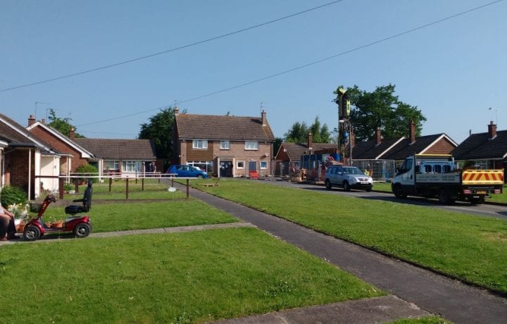 Ground Source Review South Shropshire Housing Association - St Mary's, residents watching