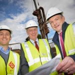 Ground Source Review: Stonewater Housing Weobley, Retrofit Social Housing Project - Borehole drill rig