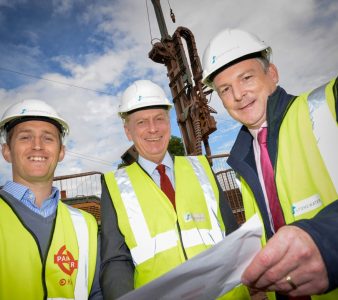 Ground Source Review: Stonewater Housing Weobley, Retrofit Social Housing Project - Borehole drill rig