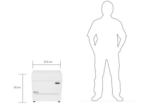 Shoebox ground source heat pump 3kW product banner to scale