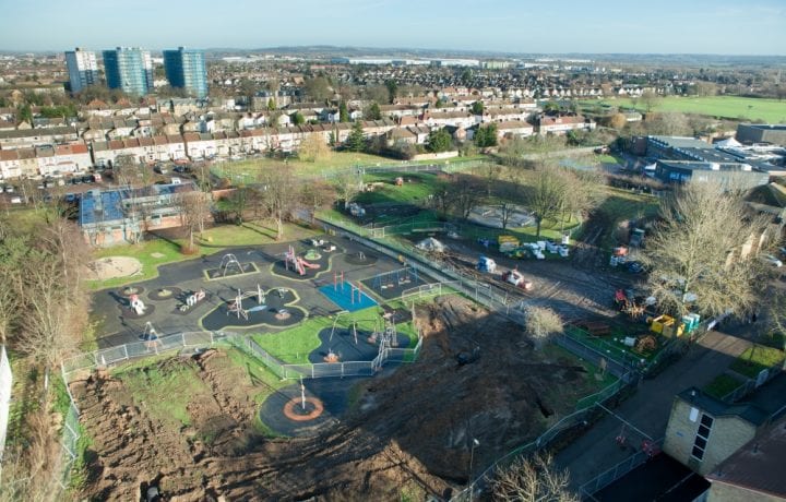 Groundworks in progress for the Enfield GSHP project sml