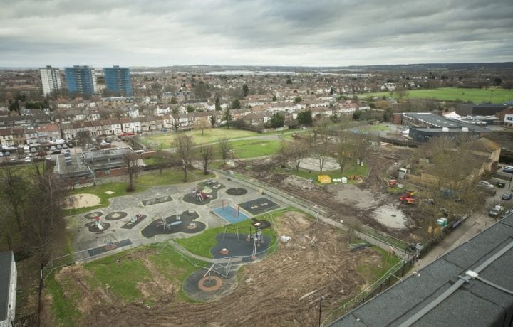 Enfield - Timelapse showing groundworks