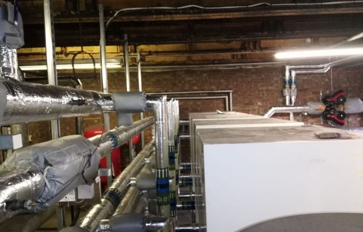 Ground Source Review: Stakeford Depot & Riverside Centre -Cascaded commercial plant room heat pumps, Top