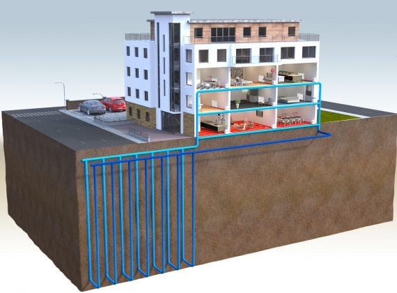 Kensa's shared ground loops in apartments