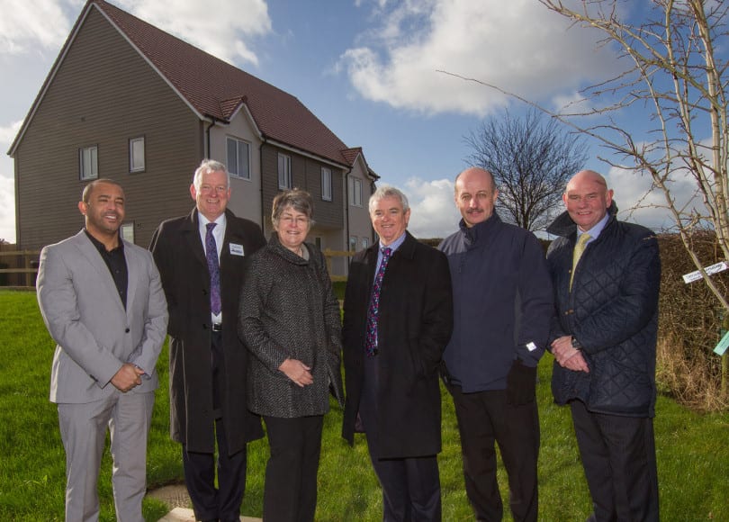 new build multiple housing shared ground loop array - shropshire rural housing