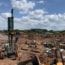 Borehole drill rig for the Kensa heat pumps at Ashton Rise