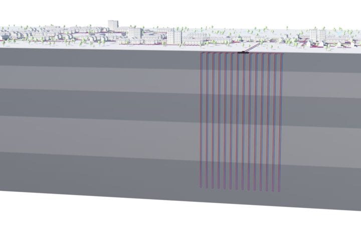 Fifth Generation District Heating with Shared Borehole Ground Loop Arrays