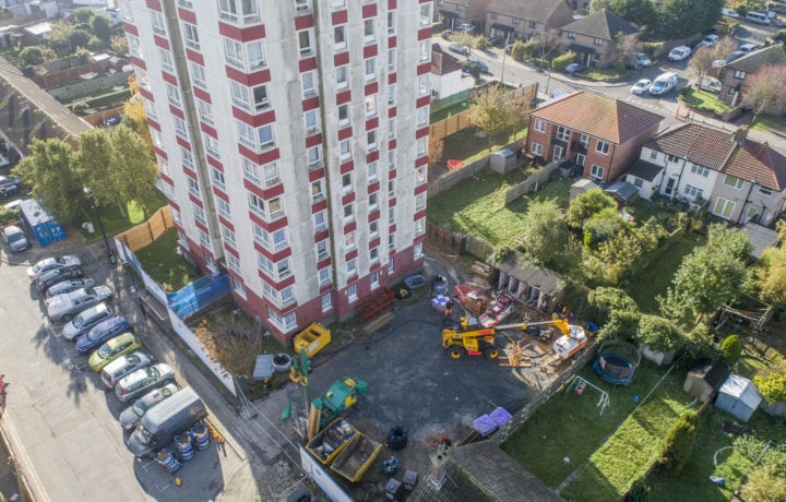 Croydon Council | Tower block & Ground Source Heat Pump drill rig