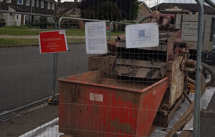 Setting up the work area - Cuddesden Way - 10.08.2020