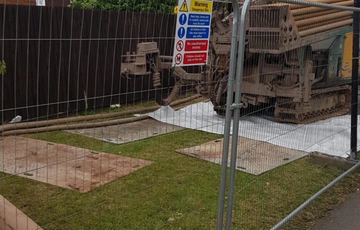 Setting up the work area - Cuddesden Way - 10.08.2020