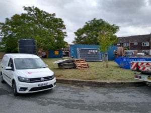 Compound area, storage & welfare - Cuddesden Way - 10.08.2020