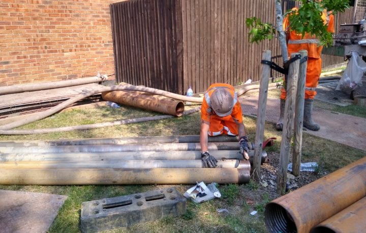 Preparing the casings - Cuddesden Way - 11.08.2020