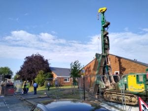 Drill rig - Cuddesden Way - 11.08.2020